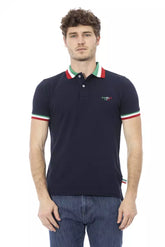 Baldinini Trend Blue Cotton Men Polo Shirt -   -  Baldinini Trend.